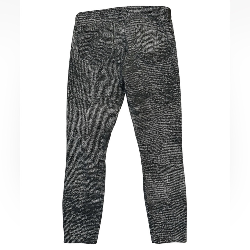 HELMUT LANG Sediment Printed Cropped Denim Jeans Women’s Size 30 Ankle Zip - Picture 2 of 13